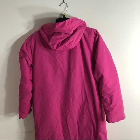 Lands End Magenta Purple Parka Jacket Coat Small Women’s Long Zipper Button - Picture 8 of 13
